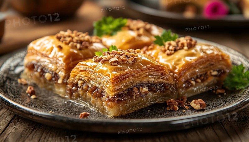 Homemade Walnut Baklava: A Classic Turkish Dessert Known As Cevizli Baklava. Enjoy The Authentic Flavors Of Turkey In Every Bite, AI generated