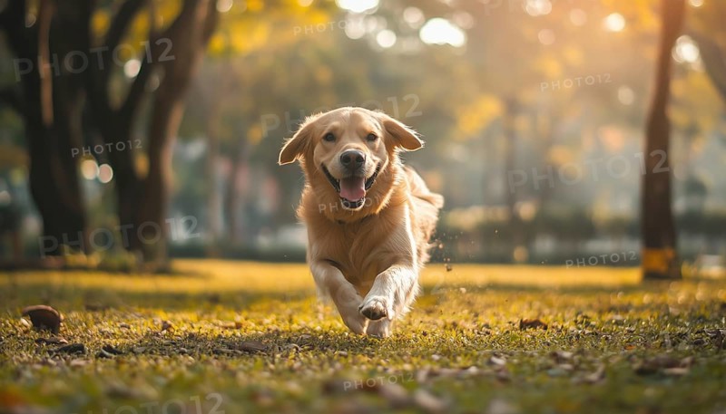 Canine Enjoying Fun-Filled Activities In The Park, Frolicking Around With Joy, Chasing Balls, And Interacting With Other Dogs In A Playful Manner, AI generated