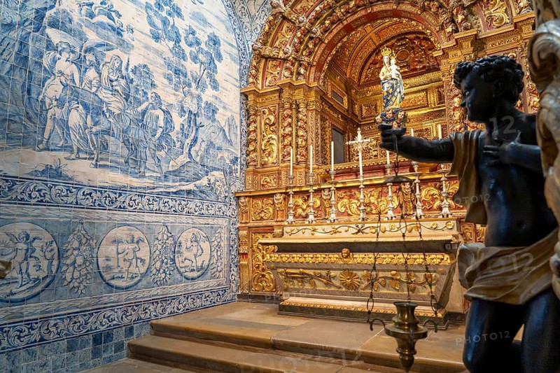 Faro, the cathedral of Faro, nave, interior, altars, Algarve, Portugal