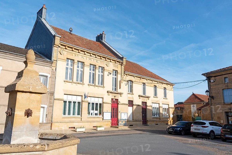 Town hall, Marville, Renaissance village, Département Meuse, Grand Est, France