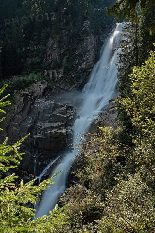 Krimml Waterfall on the River Ache, Europe's highest waterfall, Hohe Tauern National Park, Krimml, Salzburger Land, Pinzgau, Austria