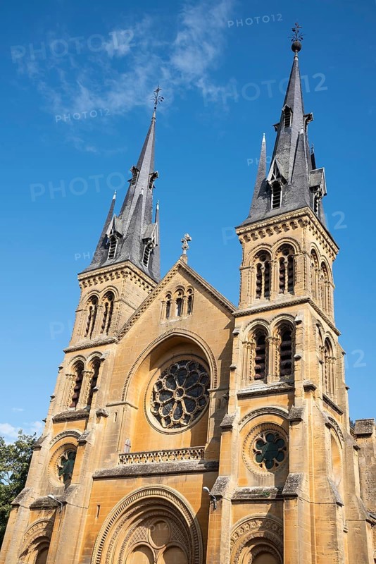 Saint-Rémi, neo-Romanesque church, Charleville-Mézières, Ardennes, Grand Est, France