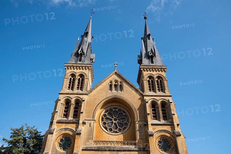 Saint-Rémi, neo-Romanesque church, Charleville-Mézières, Ardennes, Grand Est, France