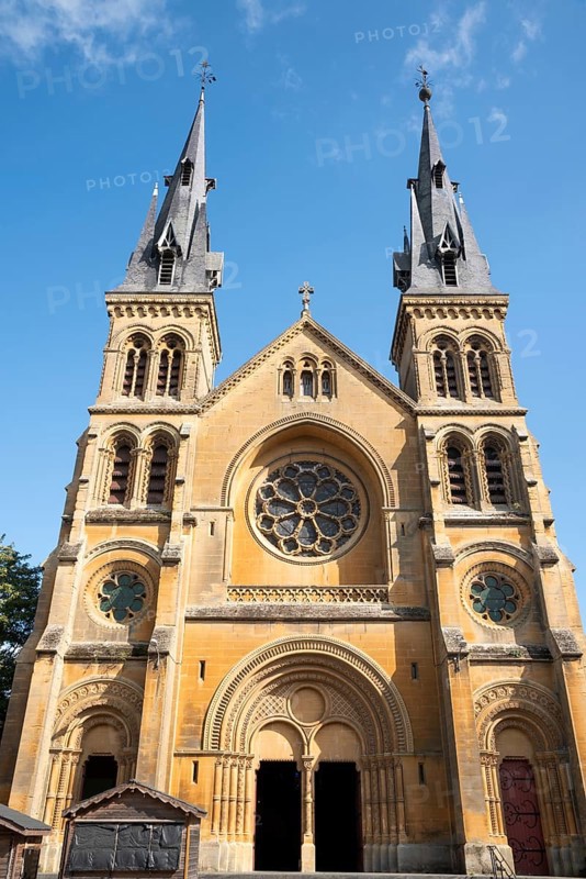 Saint-Rémi, neo-Romanesque church, Charleville-Mézières, Ardennes, Grand Est, France