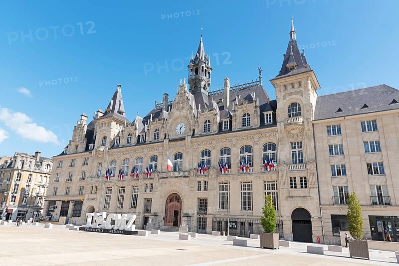 Hôtel de Ville, Town Hall, Charleville-Mézières, Mézières district, Ardennes, Grand Est, France