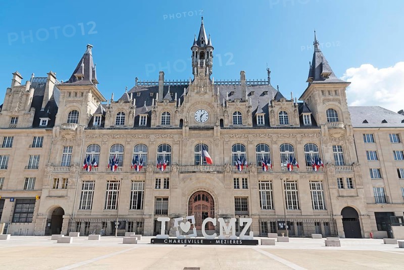 Hôtel de Ville, Town Hall, Charleville-Mézières, Mézières district, Ardennes, Grand Est, France
