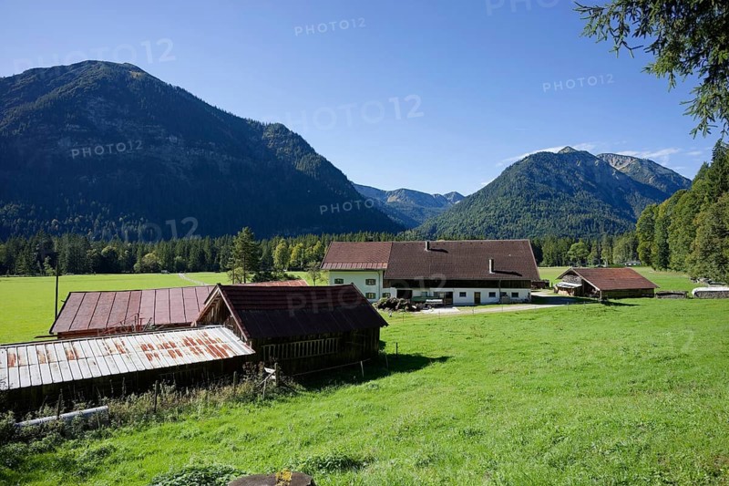 Rural Graswang, Graswangtal, Oberammergau, Catholic, Ammergau, Ammergau Alps, Upper Bavaria, Garmisch-Partenkirchen, Alps, Bavaria, holiday, holiday region, active holiday, recreation, holiday, summer holiday, holiday region, Germany