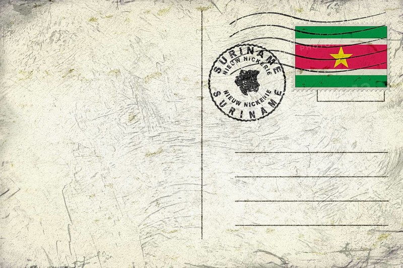 Suriname Nieuw Nickerie Round Seal Map Design