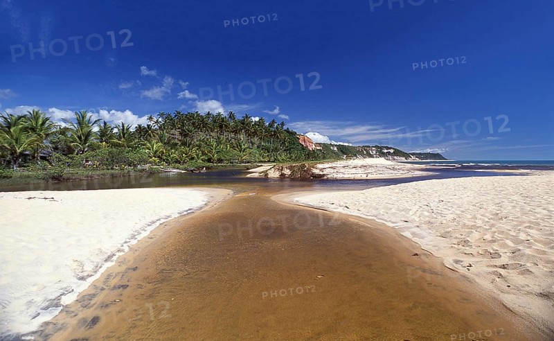 River, beach, Caraíva, Bahia - Brazil