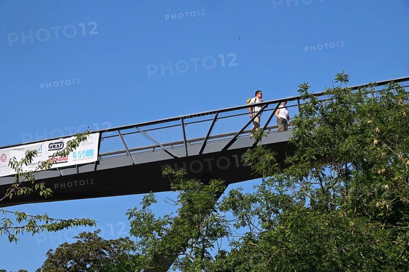 Pedestrian bridge as a tourist viewing project: The Mauerkronenbrücke crowns the Lauentor and connects Bastion Martin with the Petersberg Citadel