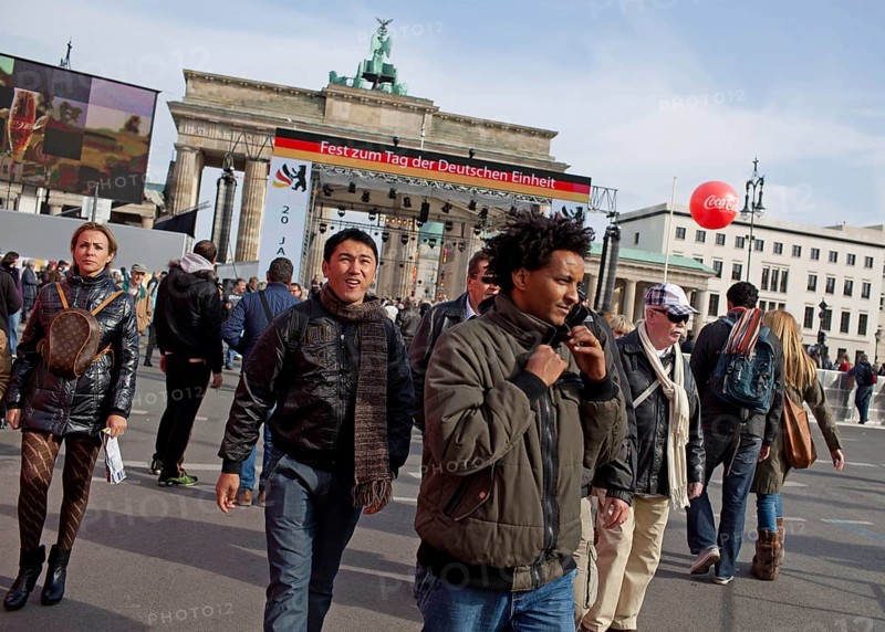 Celebration scenes on the eve of the 20th anniversary of German unity in Berlin