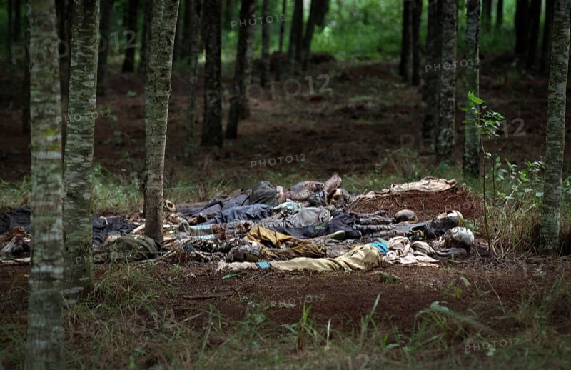 RWA Rwanda Nyamata Victims of the genocide lie in a wooded area not far from Nyamata south of the capital Kigali. RWA Rwanda Nyamata Dead bodies lie in a forest outside of Nyamata south of Kigali