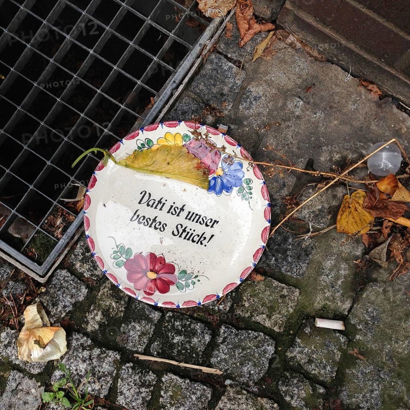 DEU Germany Germany Berlin Abandoned plate on a street in Berlin-Schöneberg