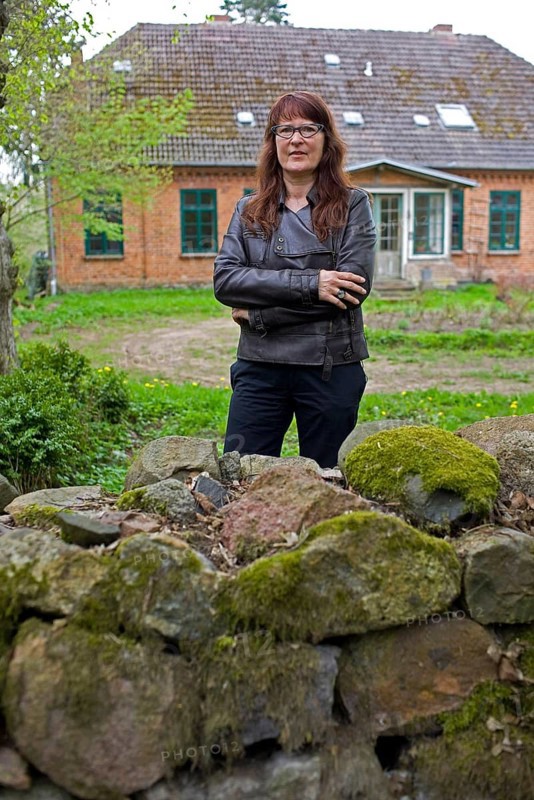 Germany JAMEL Mrs. Lohmeyer in front of her house