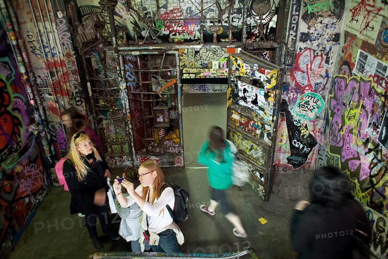 DEU Berlin Visitors to Tacheles Germany Berlin Visitors at the Tacheles building