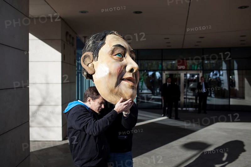 DEU Germany Germany Berlin protest action by Campact against NSA espionage in front of the SPD party headquarters