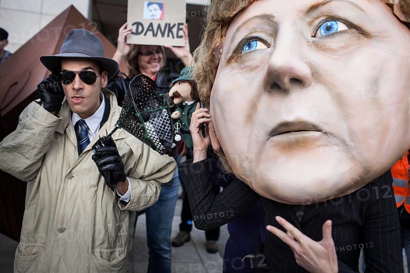 DEU Germany Germany Berlin protest action by Campact against NSA espionage in front of the SPD party headquarters
