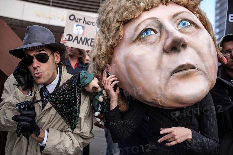 DEU Germany Germany Berlin protest action by Campact against NSA espionage in front of the SPD party headquarters