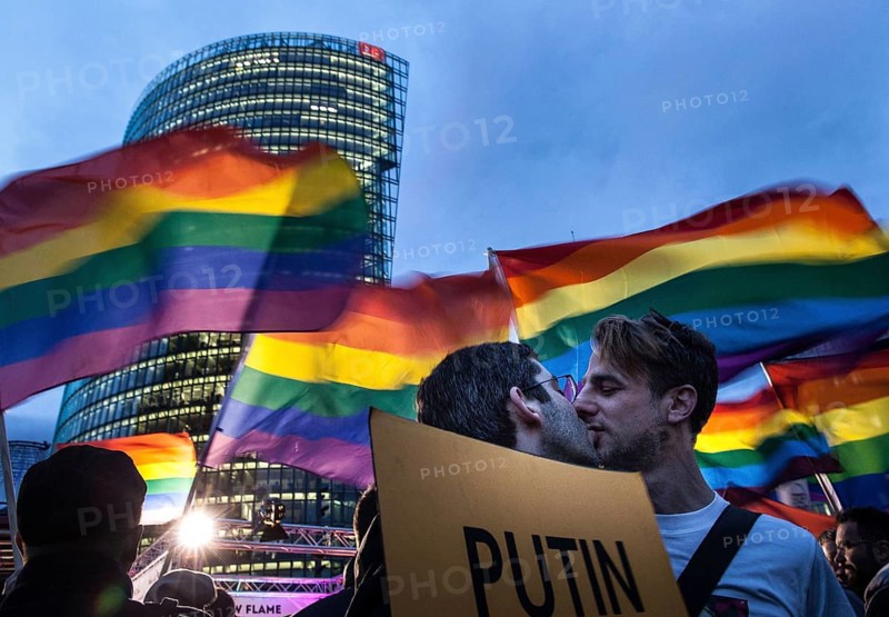 DEU Germany Germany Berlin Demonstration against homophobia and Russian legislation on Potsdamer Platz