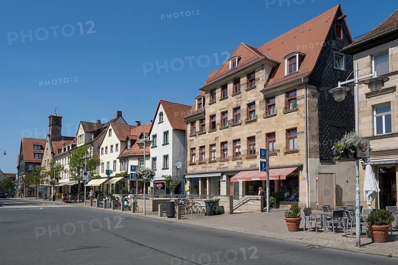 Building on Königstraße, Altstadt, Fürth, Middle Franconia, Franconia, Bavaria, Germany