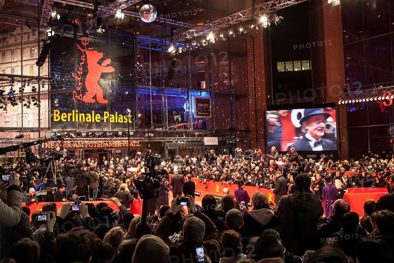 DEU Germany Germany Berlin 64th Berlinale, the international film festival in the German capital. Film fans in front of the Berlinale Palast at the Red Carpet reception