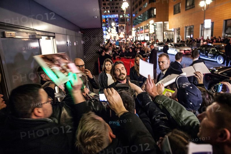 DEU Germany Germany Berlin 64th Berlinale, the international film festival in the German capital. Christian Bale, actor in 'American Hustle', signs autographs