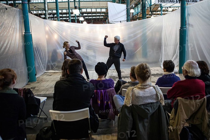 DEU Germany Germany Berlin Citizen Art Days by the artist group 'Parallel Worlds at Markthalle Neun in Berlin-Kreuzberg with a focus on post-growth economics