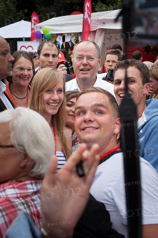 DEU, Germany, Berlin, 17.08.2013 SPD election campaign kick-off with top candidate Peer Steinbrück under the slogan “The We Decide” with a celebration of 150 years of the SPD in front of the upcoming general election with candidate Peer Steinrück