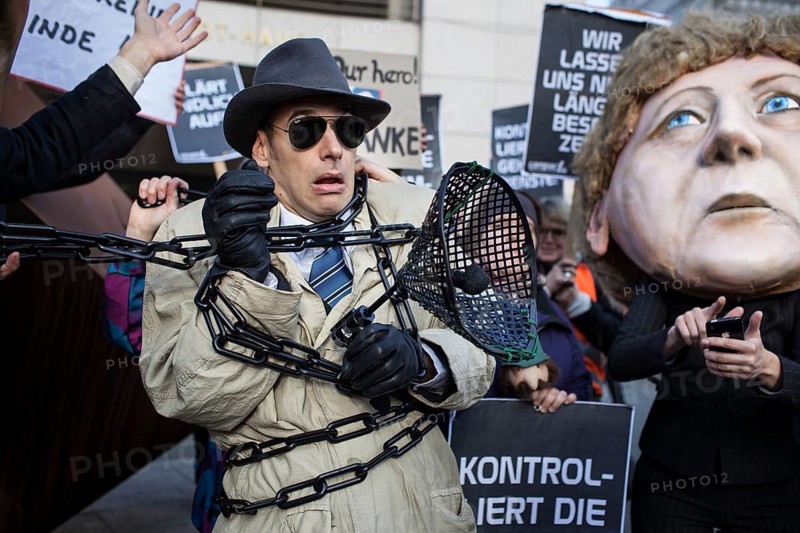 DEU Germany Germany Berlin protest action by Campact against NSA espionage in front of the SPD party headquarters