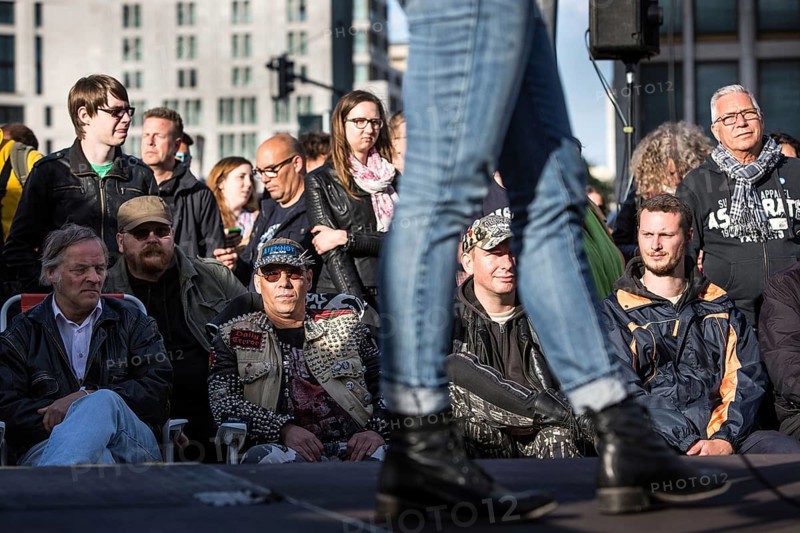 DEU Germany Germany Berlin Monday demonstration on Potsdamer Platz, as an alternative during the soccer World Cup, which also takes over the Brandenburg Gate with a fan mile