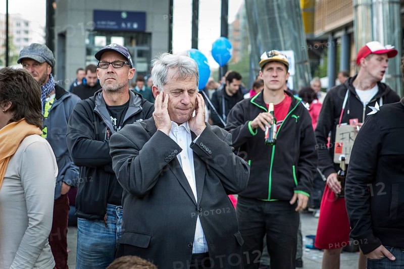 DEU Germany Germany Berlin Monday demonstration on Potsdamer Platz, as an alternative during the soccer World Cup, which also takes over the Brandenburg Gate with a fan mile