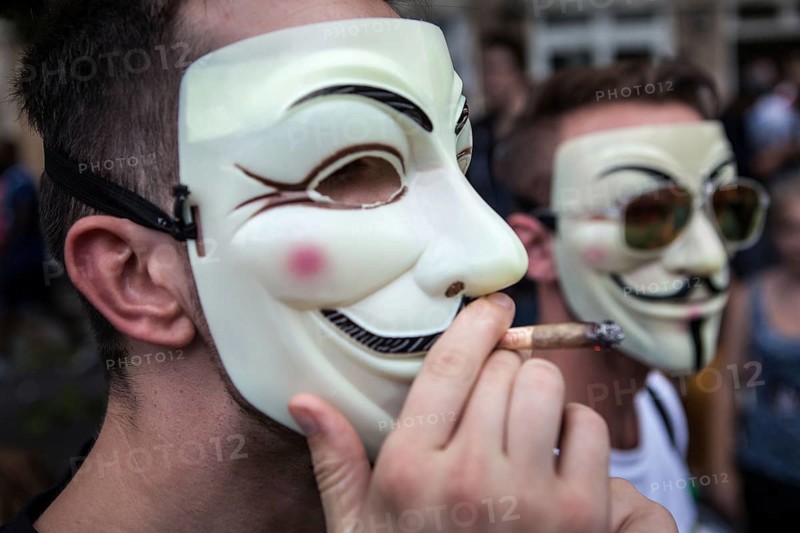 DEU Germany Germany Berlin demonstrators at the Hemp Parade 2014