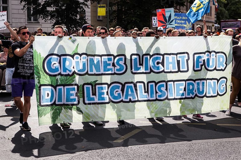DEU Germany Germany Berlin demonstrators at the Hemp Parade 2014