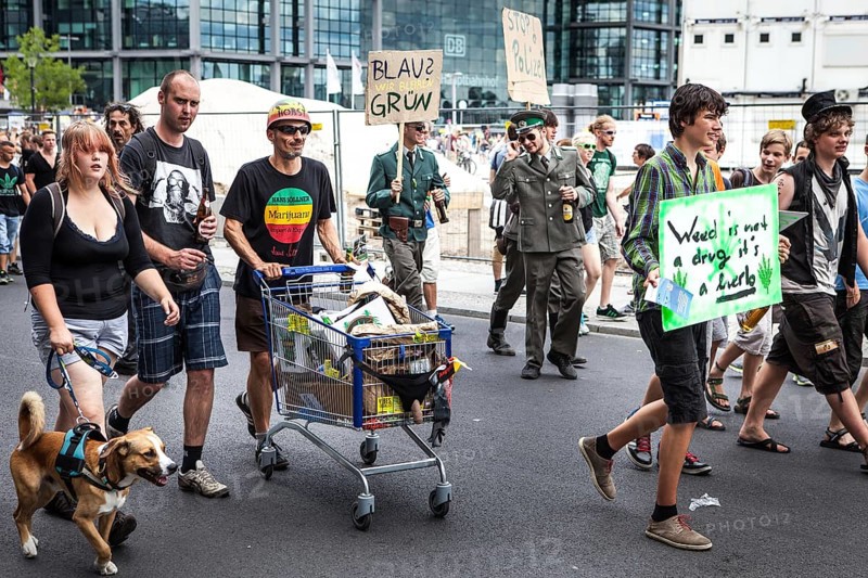 DEU Germany Germany Berlin demonstrators at the Hemp Parade 2014