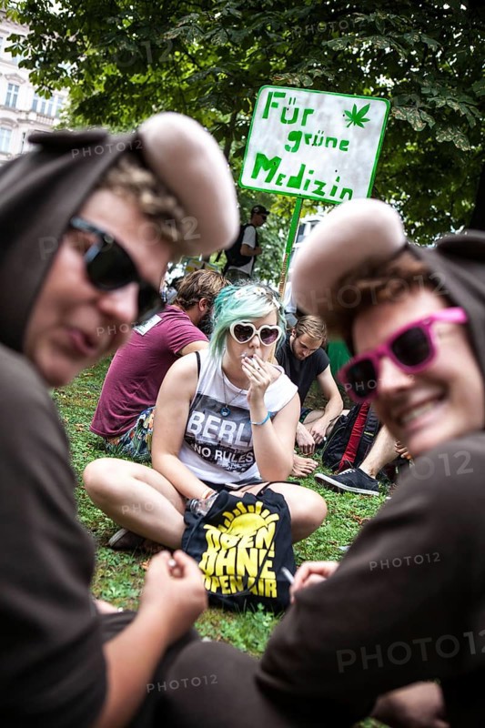 DEU Germany Germany Berlin demonstrators at the Hemp Parade 2014