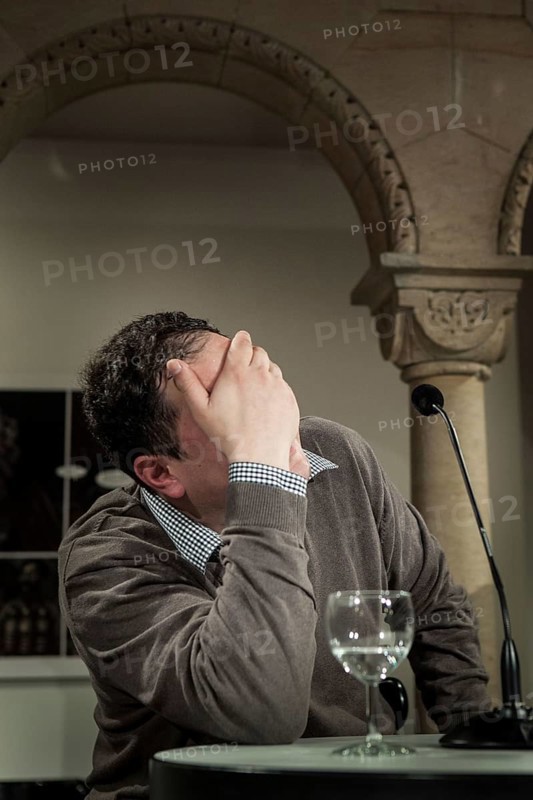 DEU Germany Germany Berlin The writer and translator Thomas Melle during his book presentation '3000 EURO' at the Literary Colloquium Berlin