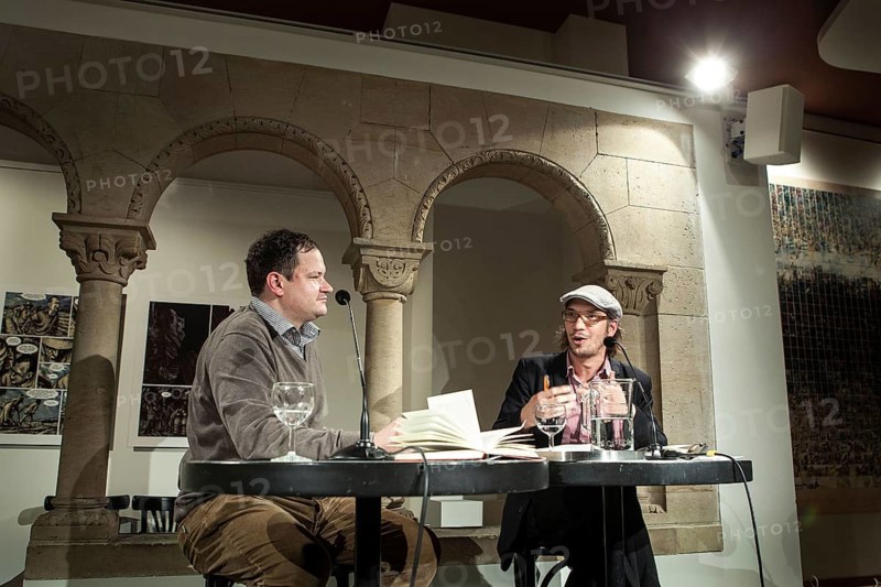 DEU Germany Germany Berlin The writer and translator Thomas Melle during his book presentation '3000 EURO' at the Literary Colloquium Berlin