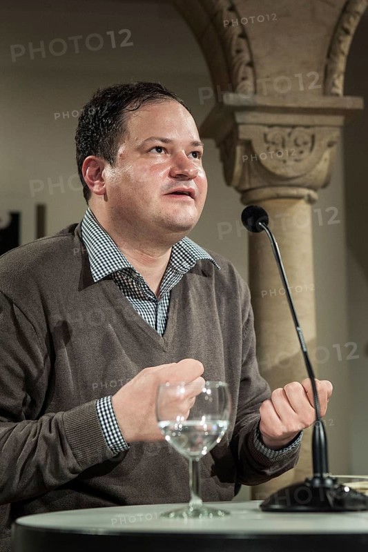 DEU Germany Germany Berlin The writer and translator Thomas Melle during his book presentation '3000 EURO' at the Literary Colloquium Berlin