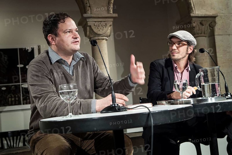 DEU Germany Germany Berlin The writer and translator Thomas Melle during his book presentation '3000 EURO' at the Literary Colloquium Berlin
