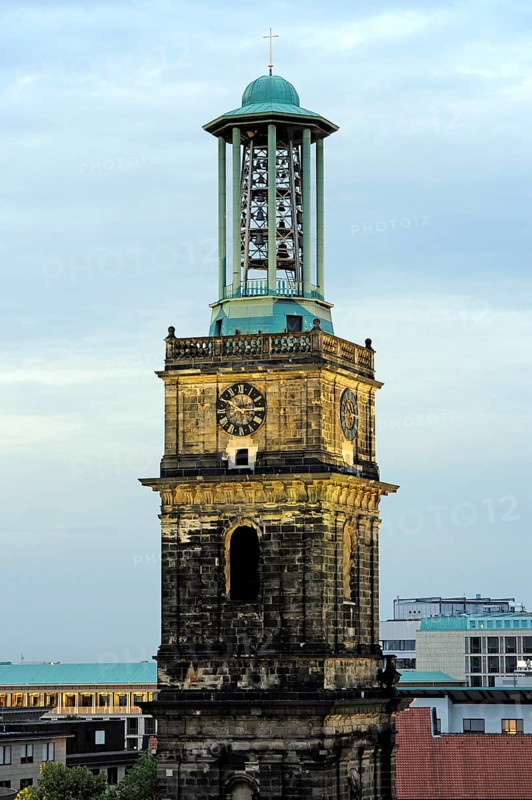 War Memorial, tower on the ruins of the Aegidienkirche, Old Town, Hanover, Lower Saxony, Germany
