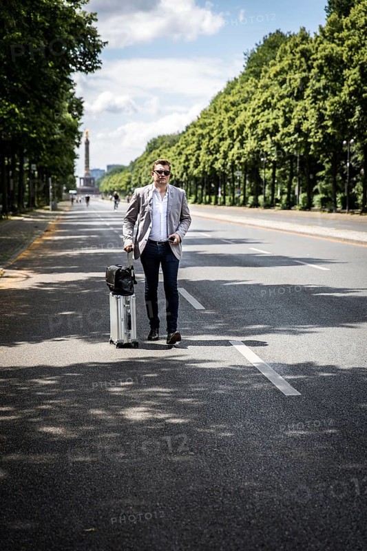 DEU Germany Germany Berlin Pedestrians on June 17 street in Berlin, which is blocked during the European Football Championships