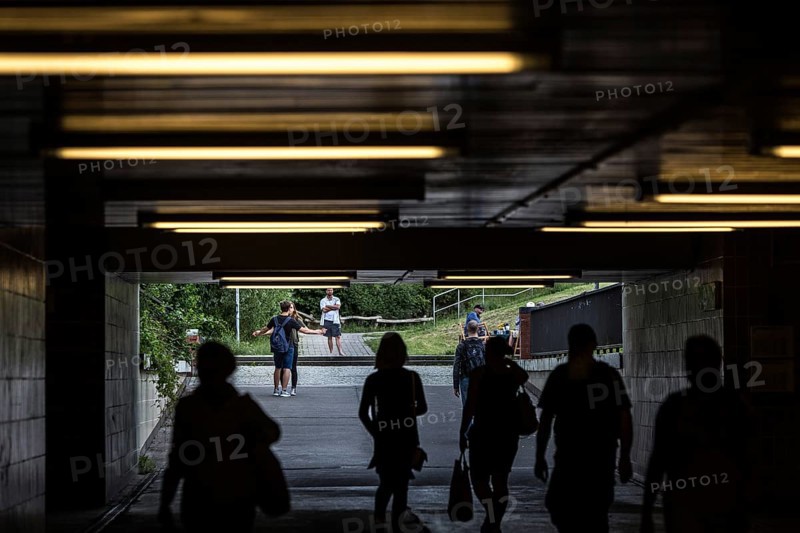 DEU Germany Germany Berlin Living in Berlin-Hellersdorf. Underpass at the Cottbusser Platz stop