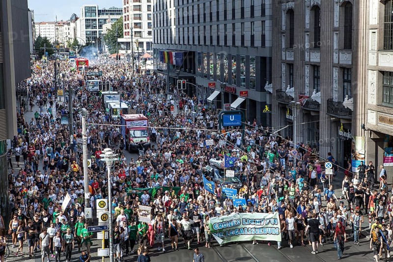 DEU Germany Germany Berlin demonstrators at the Hemp Parade 2014