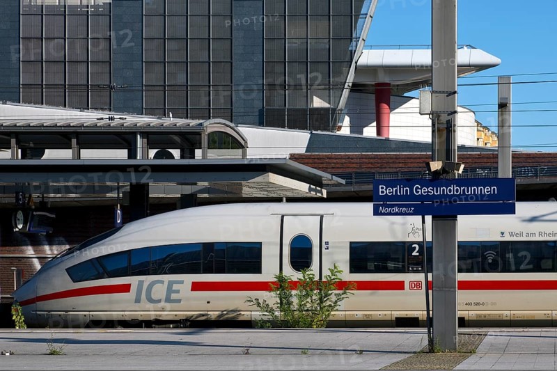 Berlin Gesundbrunnen railway station, Nordkreuz, long-distance and local train station with Intercity Express ICE, Germany