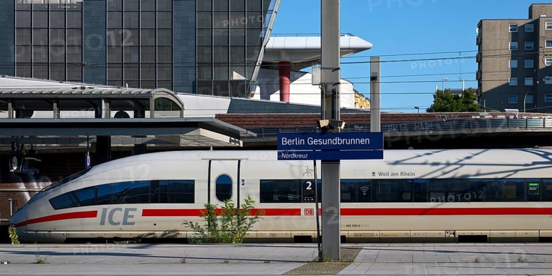 Berlin Gesundbrunnen railway station, Nordkreuz, long-distance and local train station with Intercity Express ICE, Germany