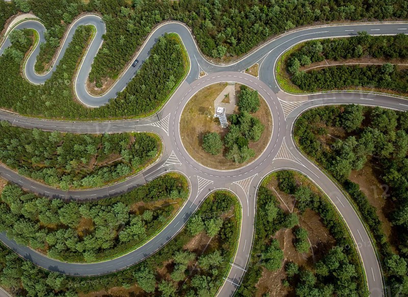 Volkswagen AG proving ground Ehra-Lessien, proving ground Ehra, Volkswagen plant Wolfsburg, Lower Saxony, Germany, Europe, aerial photo, birds-eyes view, aerial photography, aerial photography, overview, bird's eye view, Wolfsburg, Volkswagen, test track, emissions scandal, software manipulation