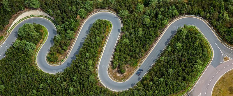Volkswagen AG proving ground Ehra-Lessien, proving ground Ehra, Volkswagen plant Wolfsburg, Lower Saxony, Germany, Europe, aerial photo, birds-eyes view, aerial photography, aerial photography, overview, bird's eye view, Wolfsburg, Volkswagen, test track, emissions scandal, software manipulation