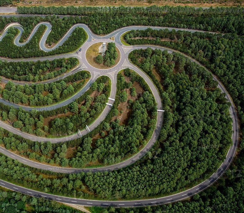 Volkswagen AG proving ground Ehra-Lessien, proving ground Ehra, Volkswagen plant Wolfsburg, Lower Saxony, Germany, Europe, aerial photo, birds-eyes view, aerial photography, aerial photography, overview, bird's eye view, Wolfsburg, Volkswagen, test track, emissions scandal, software manipulation