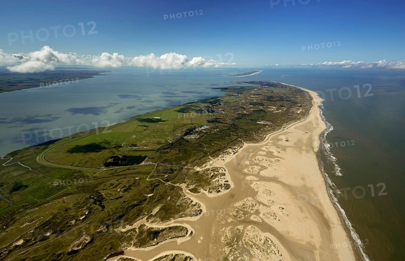 North Beach, Wadden Sea, aerial view, Norderney, North Sea, North Sea island, East Frisian Islands, Lower Saxony, Germany, Europe, birds-eyes view, aerial photography, aerial photography, overview, bird's eye view