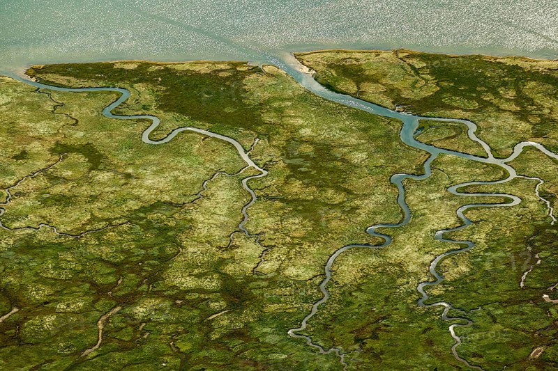 Ostheller, salt marshes with Prilen, Wadden Sea, aerial view, Norderney, North Sea, North Sea island, East Frisian Islands, Lower Saxony, Germany, Baltrum, Europe, birds-eyes view, aerial photography, aerial photography, aerial photography, overview, bird's eye view